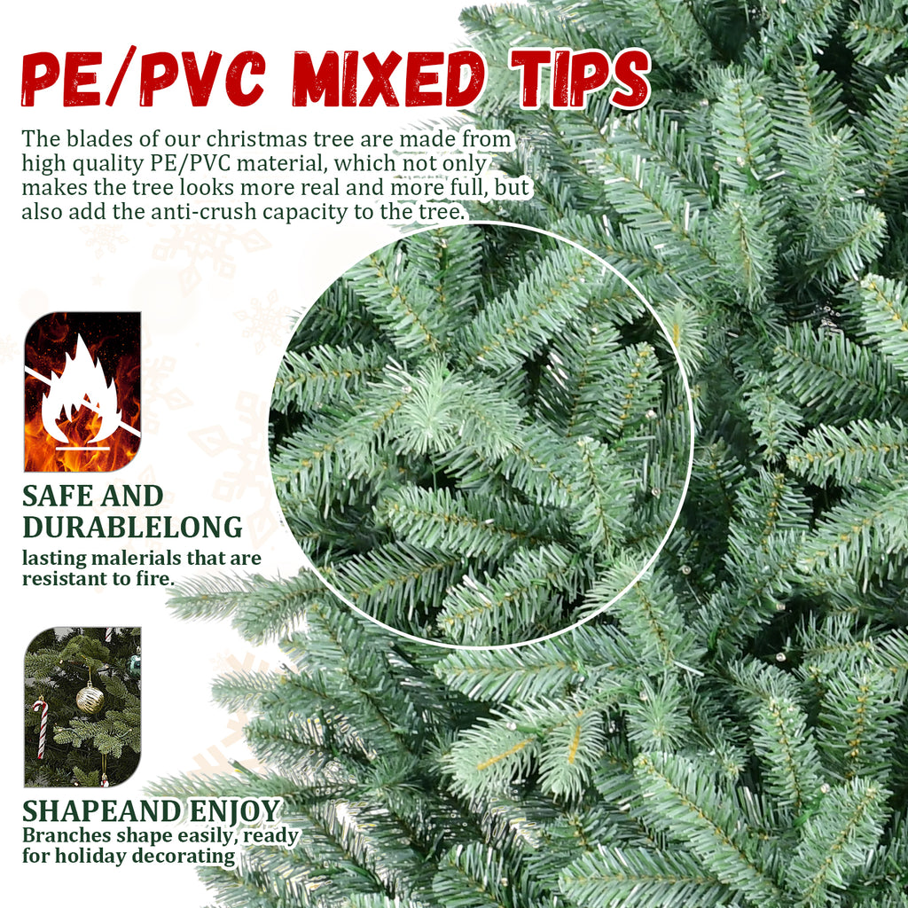 Makeatree Unlit Spruce Artificial Christmas Tree 4-8ft Customize Your Own Lights & Decorations (NEW)