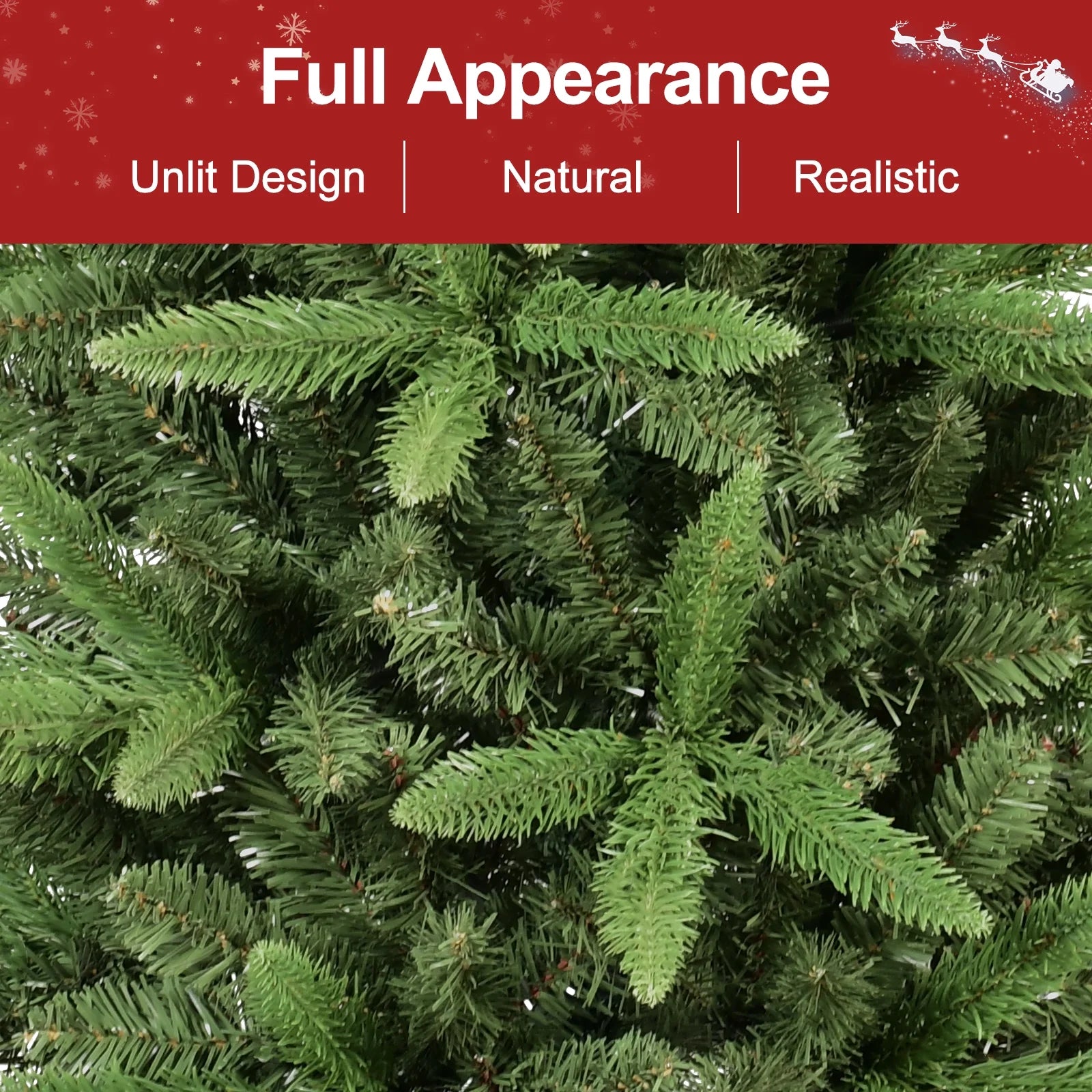 Makeatree Slim Pencil Christmas Tree Unlit Artificial Tree 4-9ft PE/PVC Mix (BHU)