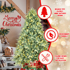 Makeatree Pre-Lit Spruce Artificial Christmas Tree 4ft to 8ft Premium Holiday Decor (NEW-L)