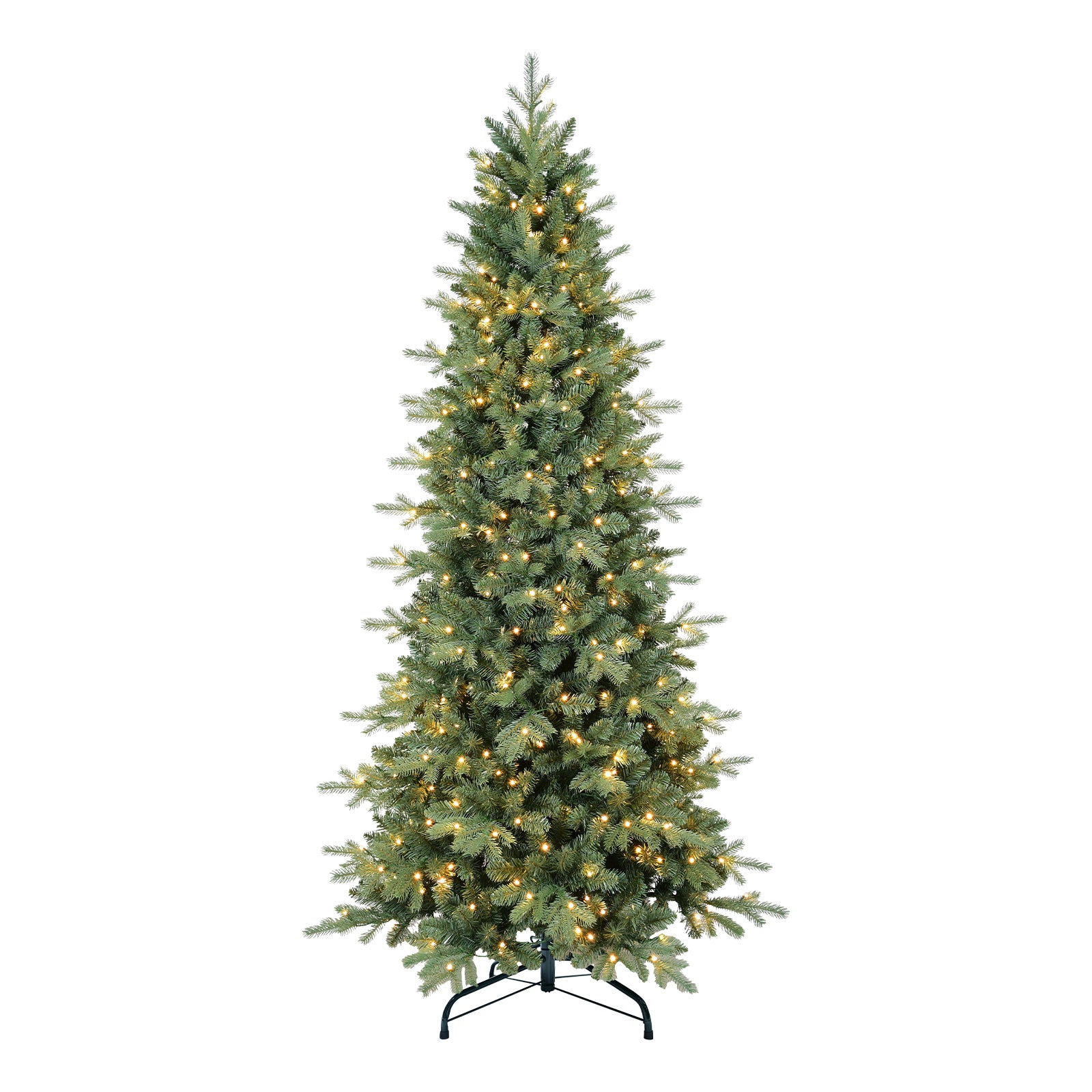 Makeatree Pencil Christmas Tree 4-9ft Pre-Lit Blue Spruce Slim Artificial Xmas Tree (HTC-L)