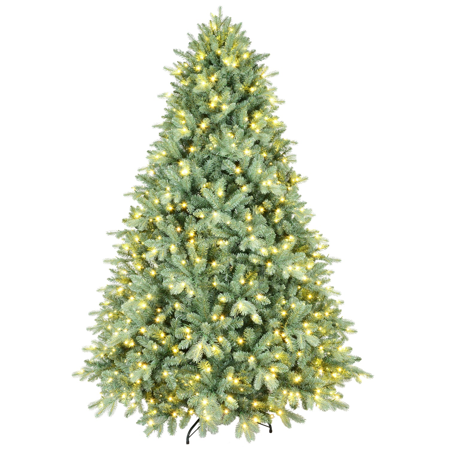 Makeatree Pre-Lit Spruce Artificial Christmas Tree 4ft to 8ft Premium Holiday Decor (NEW-L)