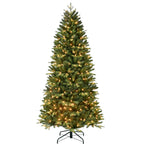 Makeatree Pre-Lit Slim Artificial Christmas Tree 4-7.5ft Space-Saving Skinny Green Xmas Tree (BFS-L)