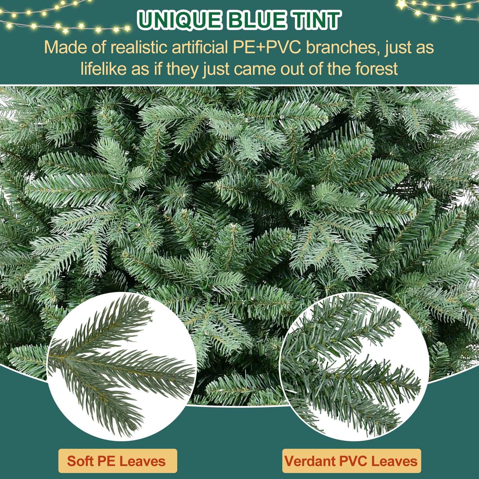 Makeatree Pencil Christmas Tree 4-9ft Unlit Slim Skinny Spruce Artificial Xmas Tree (HTC)