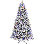 Makeatree 10-Color LED Flocked Tree 7.5/8ft Multi-Color Pre-Lit Christmas Tree (MUQ-TS-L)