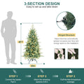 Makeatree Pencil Christmas Tree 4-9ft Pre-Lit Blue Spruce Slim Artificial Xmas Tree (HTC-L)
