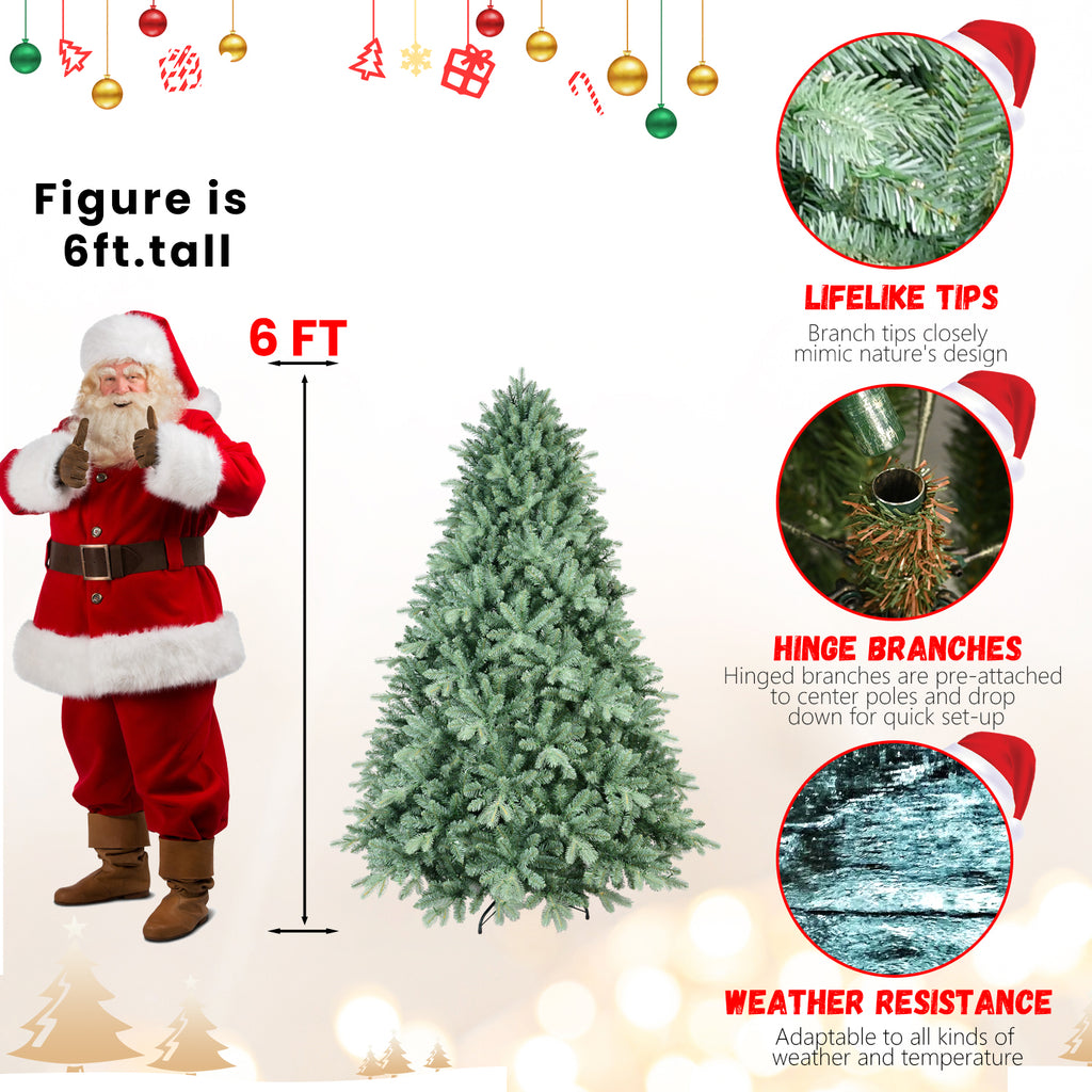 Makeatree Unlit Spruce Artificial Christmas Tree 4-8ft Customize Your Own Lights & Decorations (NEW)