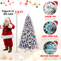 Makeatree 10-Color LED Flocked Tree 7.5/8ft Multi-Color Pre-Lit Christmas Tree (MUQ-TS-L)