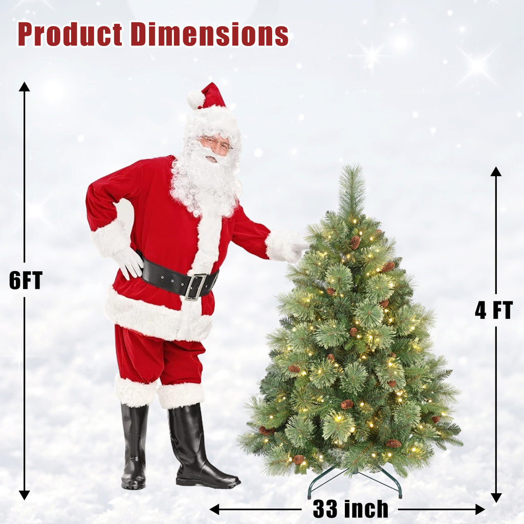 Makeatree Prelit Artificial Christmas Tree Carolina Pine (TUL-L)