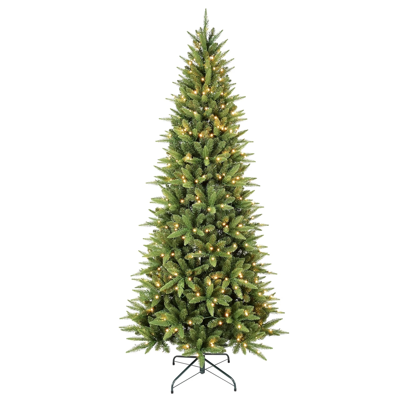 Makeatree Pre-Lit Pencil Christmas Tree Artificial Slim Xmas Tree PE & PVC Mixed Branches (BHU-L)
