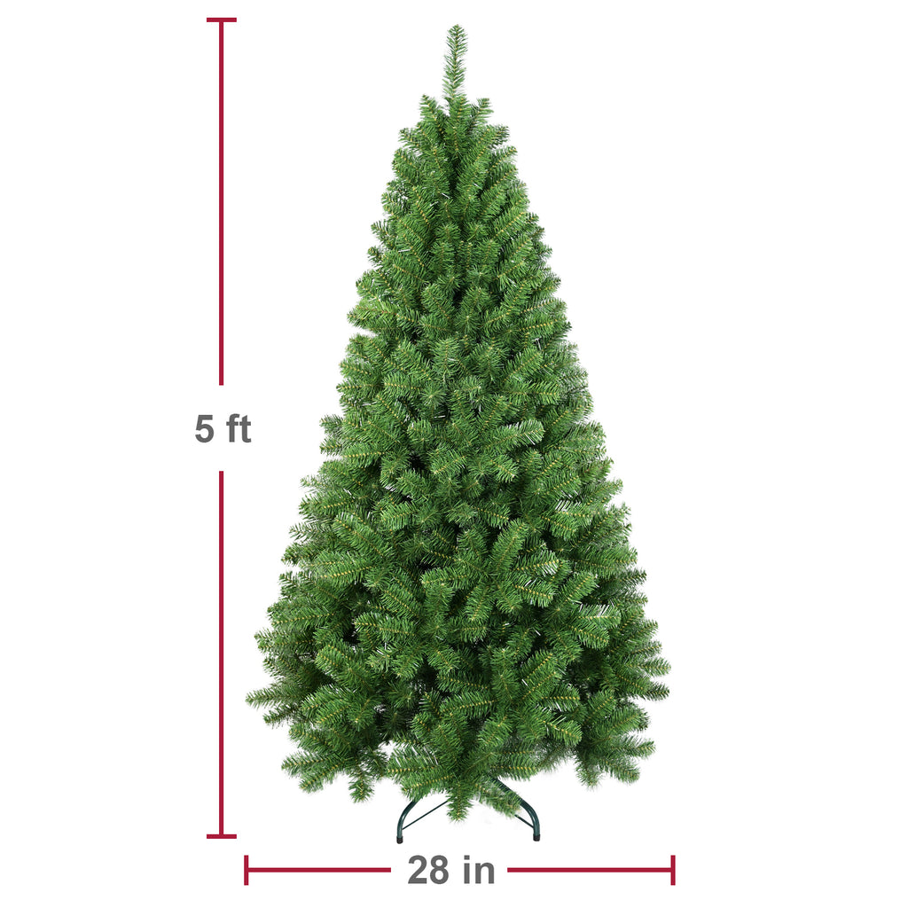 Makeatree Realistic Green Pine Tree - 5/6/8/9ft Unlit Artificial Christmas Tree (BED-T-L)