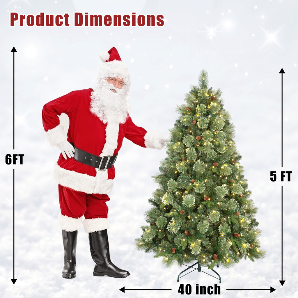 Makeatree Prelit Artificial Christmas Tree Carolina Pine (TUL-L)