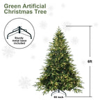 Makeatree Christmas Tree 4-9ft Pre-Lit Realistic Green Fir Artificial Xmas Tree (CKT-L)