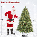 Makeatree Prelit Artificial Christmas Tree Carolina Pine (TUL-L)