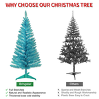 Makeatree 4 ft Green Artificial Christmas Tree with 50 Lights，112 Branch Tips Mini Holiday Party Xmas Tree w/Stand