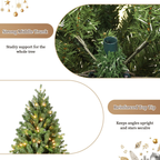 Makeatree Pre-Lit Slim Artificial Christmas Tree 4-7.5ft Space-Saving Skinny Green Xmas Tree (BFS-L)