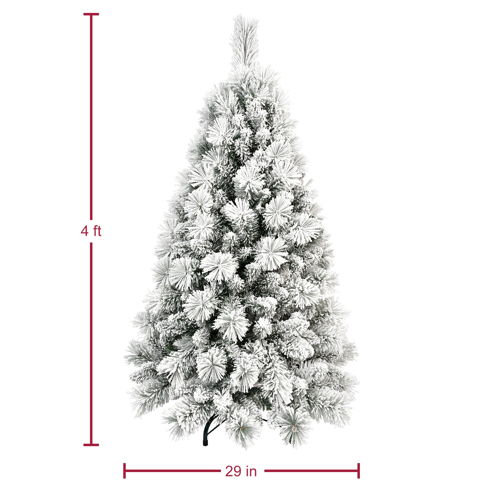 Makeatree Snow Flocked Christmas Tree 4-9ft Unlit Artificial Xmas Tree (JPN-TF)