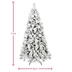 Makeatree Snow Flocked Christmas Tree 4-9ft Unlit Artificial Xmas Tree (JPN-TF)