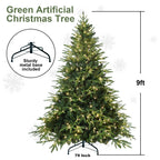 Makeatree Christmas Tree 4-9ft Pre-Lit Realistic Green Fir Artificial Xmas Tree (CKT-L)