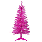 Makeatree Pink Christmas Tree 4ft Artificial Tree with Light String & Stand (BCN-PT-L)