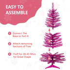 Makeatree Pink Christmas Tree 4ft Artificial Tree with Light String & Stand (BCN-PT-L)