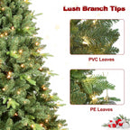 Makeatree Slim Pencil Christmas Tree Pre-Lit Green Artificial Tree with Hinged Branches (BEZ-L)