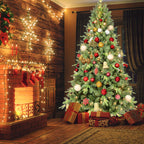 Makeatree Slim Pencil Christmas Tree Pre-Lit Green Artificial Tree with Hinged Branches (BEZ-L)
