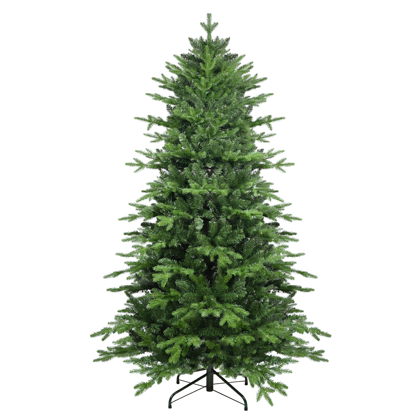 Makeatree Premium Full Green Christmas Tree 4-7.5ft Unlit Artificial Tree with Foldable Base (BFU)