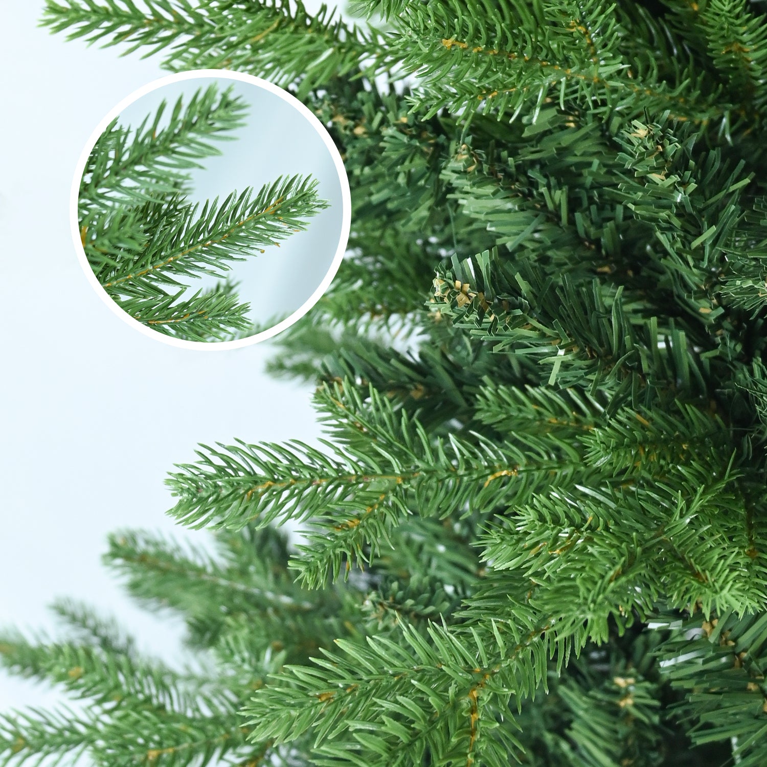 Makeatree Premium Full Green Christmas Tree 4-7.5ft Unlit Artificial Tree with Foldable Base (BFU)