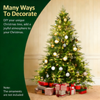 Makeatree Christmas Tree 4-9ft Pre-Lit Realistic Green Fir Artificial Xmas Tree (CKT-L)