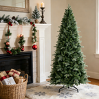 Makeatree Pencil Christmas Tree 4-9ft Unlit Slim Skinny Spruce Artificial Xmas Tree (HTC)