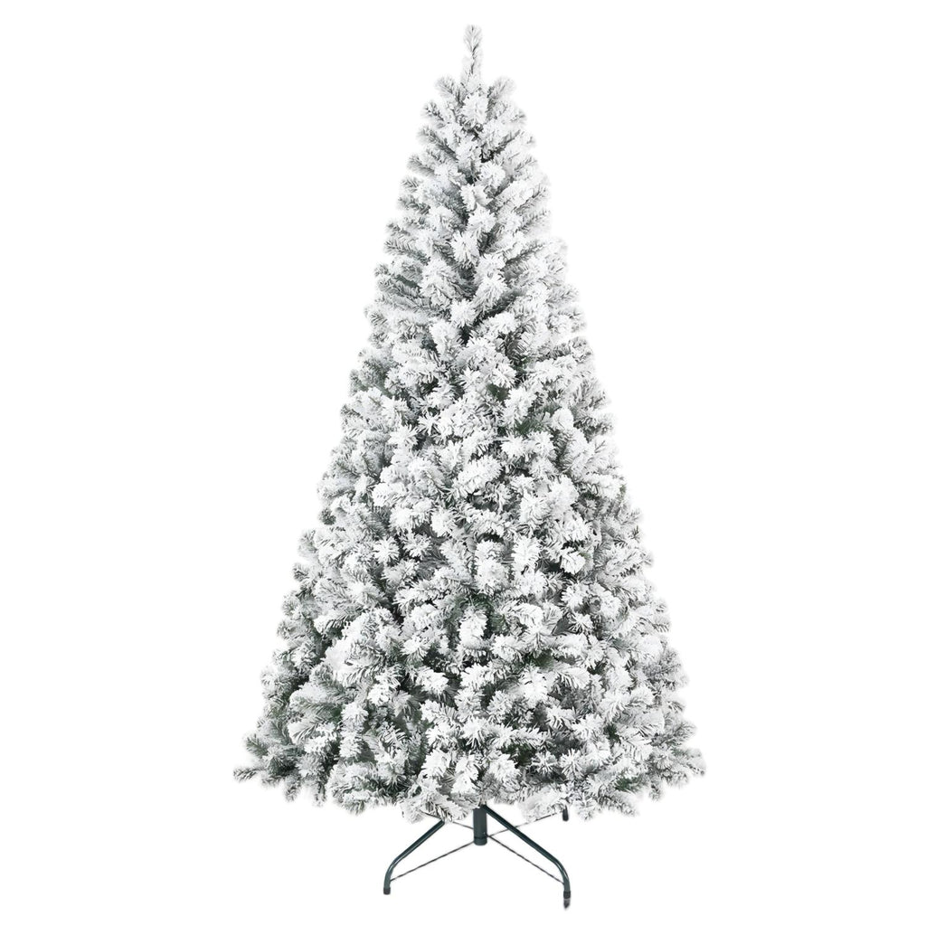 Makeatree Full Flocked Christmas Tree 4ft Unlit White Snow Artificial Tree with Stand (THT-TS)