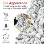 Makeatree Full Flocked Christmas Tree 4ft Unlit White Snow Artificial Tree with Stand (THT-TS)