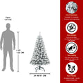 Makeatree Full Flocked Christmas Tree 4ft Unlit White Snow Artificial Tree with Stand (THT-TS)