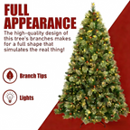 Makeatree Prelit Artificial Christmas Tree Carolina Pine (TUL-L)