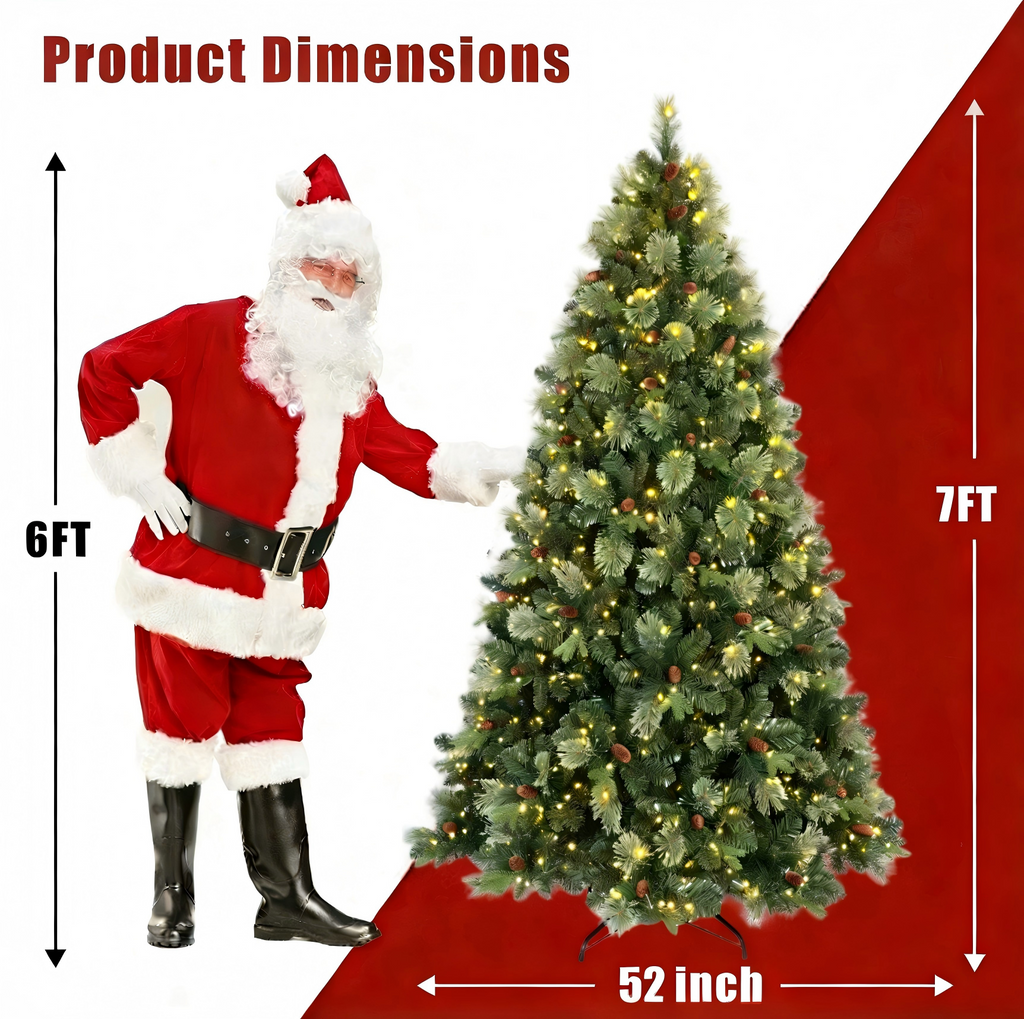 Makeatree Prelit Artificial Christmas Tree Carolina Pine (TUL-L)