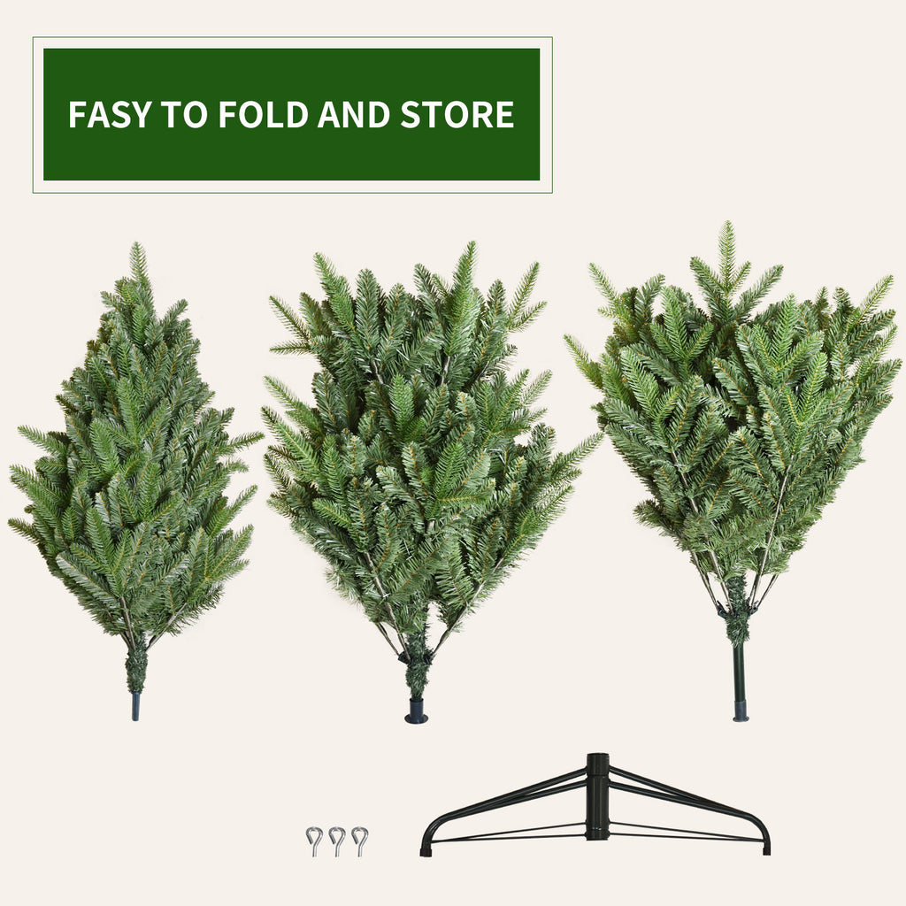 Makeatree Green Christmas Tree 6ft Unlit Full Artificial Tree with Hinged Branches (YAA)