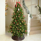 Makeatree Green Christmas Tree 6ft Unlit Full Artificial Tree with Hinged Branches (YAA)