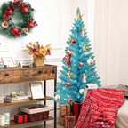 Makeatree 4 ft Green Artificial Christmas Tree with 50 Lights，112 Branch Tips Mini Holiday Party Xmas Tree w/Stand